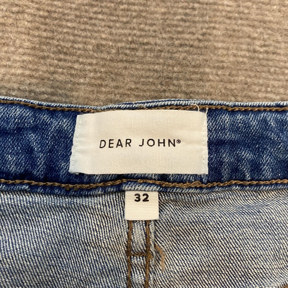 Dear‎ John Frankie Straight Jeans Womens 32 Blue High Rise Fringe Stretch Denim - Picture 4 of 14